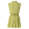 Half Button Belted Shirt Dress