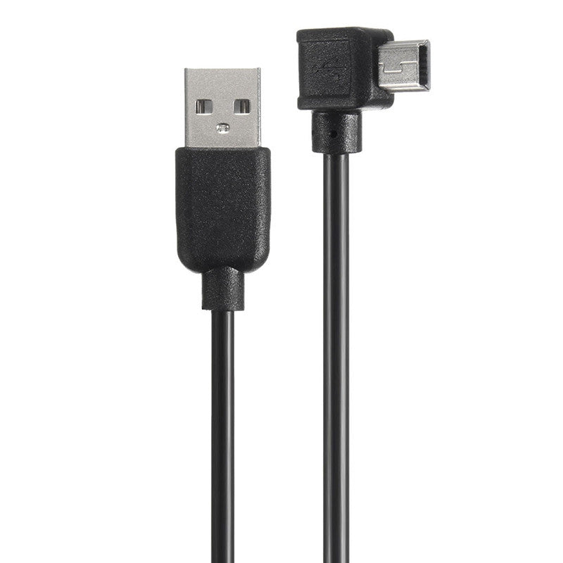 USB 2.0 A Male Plug to Mini 5 Pin Left Angled 90 Degree Plug Data Cable 1.5M