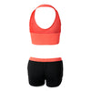 Sports U-Neck Sleeveless Tank Top + Elastic Waist Spliced Bodycon Shorts Women's Twinset