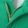 Stylish Mid-Waist Button Design Solid Color Women's Pencil Pants