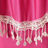 Sexy Slash Collar 3/4 Sleeve Fringe Embellished Laciness Women's Dress