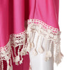 Sexy Slash Collar 3/4 Sleeve Fringe Embellished Laciness Women's Dress