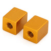2pcs Aluminum Alloy Material Square Shaped Bike Tyre Air Valve Cap