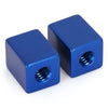 2pcs Aluminum Alloy Material Square Shaped Bike Tyre Air Valve Cap
