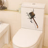 3D Vivid Thor Hammer Broken Wall Stickers for Kids Rooms  Toilet Home Decor