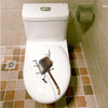 3D Vivid Thor Hammer Broken Wall Stickers for Kids Rooms  Toilet Home Decor
