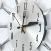 Novel Stainless Steel Knife Fork Spoon Analog Wall Clock Home Decoration