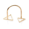 Trendy Layered Openwork Triangle Ring For Women