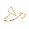 Trendy Layered Openwork Triangle Ring For Women
