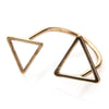 Trendy Layered Openwork Triangle Ring For Women