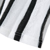 Fashionable V-Neck Lace Spliced Striped Half Sleeve Blouse For Women