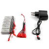 2 to 5 JST Plug Cable + 5 x 3.7V 750mAh LiPo + Charger for MJX X400 / X800 Quadcopter U.S Standard