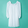 Stylish Slash Collar 3/4 Sleeve Solid Color Laciness Women's Dress