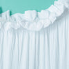 Stylish Slash Collar 3/4 Sleeve Solid Color Laciness Women's Dress