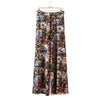 Retro Style High Waist Floral Print Women's Flare Leg Pants