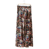 Retro Style High Waist Floral Print Women's Flare Leg Pants