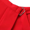 Simple Design High Waist Zippered Pure Color Women's Flare Leg Capri Pants