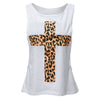 Stylish Strapless Tube Top + Scoop Collar Cross Print Tank Top Women's Twinset