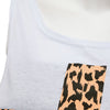 Stylish Strapless Tube Top + Scoop Collar Cross Print Tank Top Women's Twinset