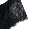 Stylish Slash Neck Lace Embroidered Short Sleeve Blouse For Women