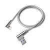 1 Meter Nylon Braid Type-C L Bending Data Charger Usb Cable