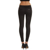 Vintage Elastic Waist Faux Leather Splicing Zippered Pencil Pants For Women