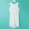 Stylish Round Collar Lace Splicing Sleeveless Bodycon Dress For Women