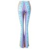 Stylish High-Waisted Printed Boot Cut Women's Pants