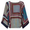Retro Style Zippered Batwing Sleeve Tribal Print Women's Kimono Blouse