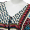 Retro Style Zippered Batwing Sleeve Tribal Print Women's Kimono Blouse
