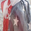 Chic American Flag Scrawl Pattern Voile Scarf For Women