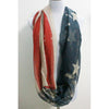 Chic American Flag Scrawl Pattern Voile Scarf For Women