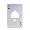Creative Poker Card Shaped Bottle Opener Stainless Steel Beer Wine Soda Openers Bar Kitchen Tool