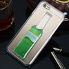 3D Liquid Flow Cocktail Bottle Style Anti-slip Back Cover Case with Transparent Frame for iPhone 6 6S 4.7 inches