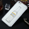 3D Liquid Flow Cocktail Bottle Style Anti-slip Back Cover Case with Transparent Frame for iPhone 6 Plus 6S Plus 5.5 inches