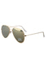 Chic Golden Full Frame Mirror Pilot Sunglasses