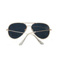 Chic Golden Full Frame Mirror Pilot Sunglasses