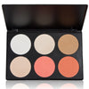 Natural 6 Color Pressed Powder Palette Makeup Cosmetics