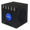 3 in 1 5 Ports USB Hub Speaker TF SD M2 MS Card Reader