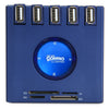 3 in 1 5 Ports USB Hub Speaker TF SD M2 MS Card Reader