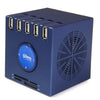 3 in 1 5 Ports USB Hub Speaker TF SD M2 MS Card Reader