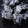 Christmas Tree Decors 7m 50 LED Solar String Light Peach Blossom Shape Lamp Xmas Tree Ornament