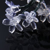 Christmas Tree Decors 7m 50 LED Solar String Light Peach Blossom Shape Lamp Xmas Tree Ornament