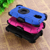 3 in 1 Two Layers Heavy Duty Impact Resistant Drop Protection Case with Clip Circle Stand PC Hard Shell Silicone Rugged Defender Cover for Samsung Galaxy S4