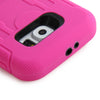 3 in 1 Full Body Protection Cover Case Silicone Shockproof Cover with Built-in Circle Stand Fitted Skin Clip for Samsung Galaxy S6
