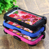 3 in 1 Full Body Protection Cover Case Silicone Shockproof Cover with Built-in Circle Stand Fitted Skin Clip for Samsung Galaxy S6