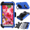 3 in 1 Full Body Protection Cover Case Silicone Shockproof Cover with Built-in Circle Stand Fitted Skin Clip for Samsung Galaxy S6