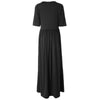 Stylish Turn-Down Collar Long Sleeve Pocket Design High Slit Women's Dress