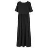 Stylish Turn-Down Collar Long Sleeve Pocket Design High Slit Women's Dress