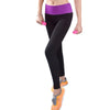 Active Elastic Waist Color Block Skinny Ninth Women's Yoga Pants
